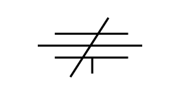 Symbole d’un guidage en translation