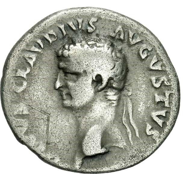 ​Pièce de monnaie à l'effigie de l'empereur Claude
