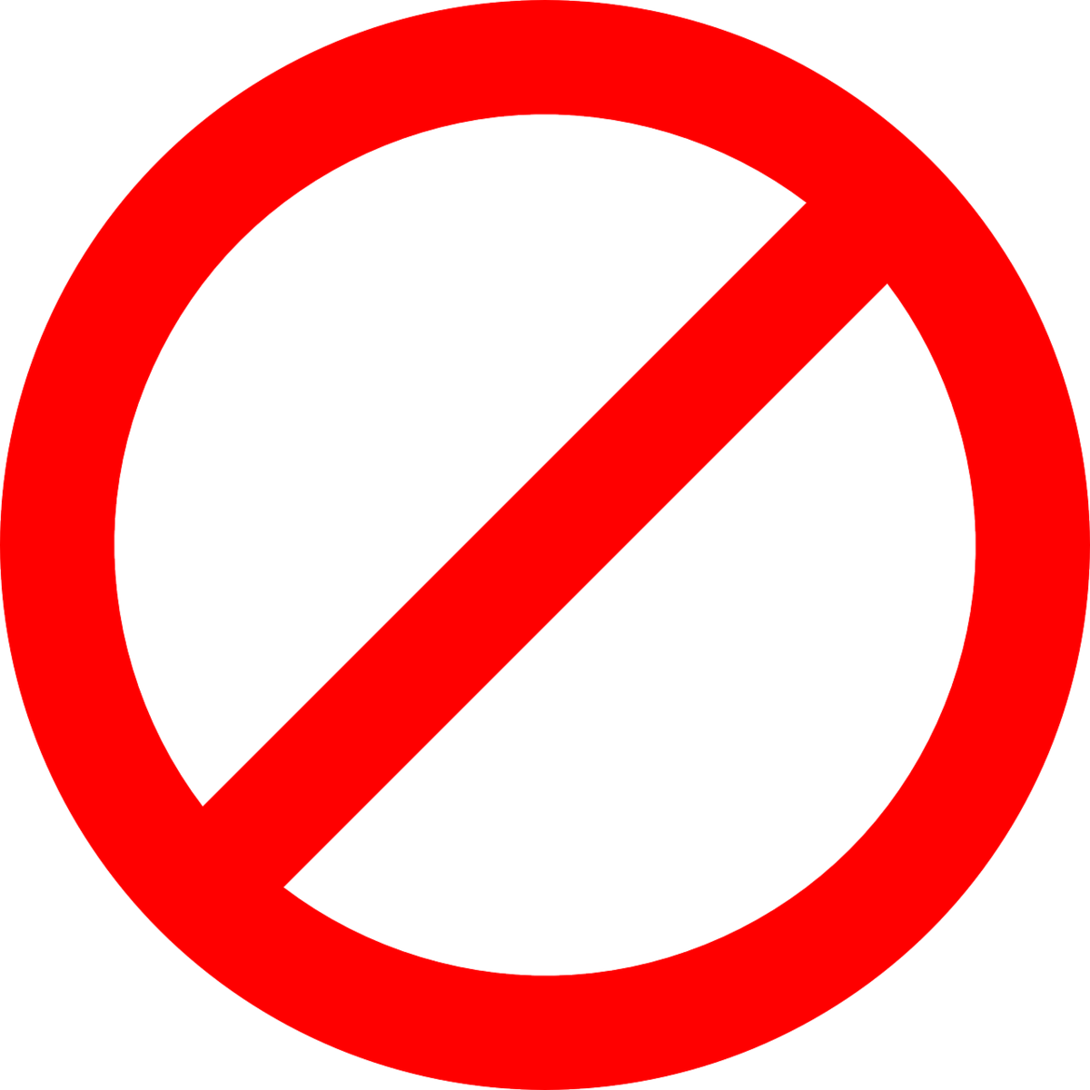 Idéogramme représentant l'interdiction