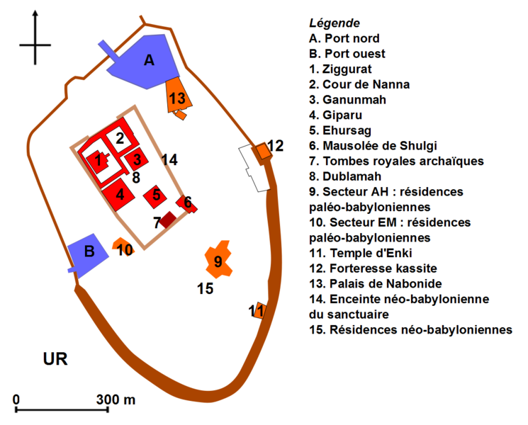 Plan de la ville d'Ur