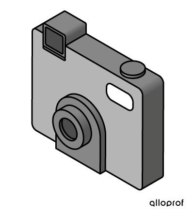 La projection isométrique d'un appareil photo